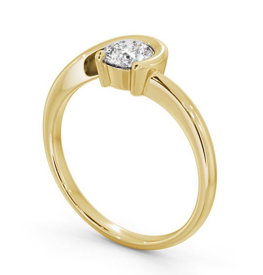  Round Diamond Engagement Ring 18K Yellow Gold Solitaire - Duvile ENRD139_YG_THUMB1 