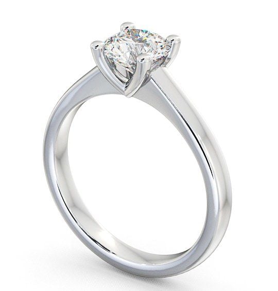  Round Diamond Engagement Ring 18K White Gold Solitaire - Calgary ENRD13_WG_THUMB1 