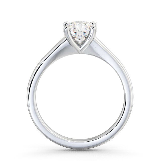 Round Diamond Engagement Ring 9K White Gold Solitaire - Calgary ENRD13_WG_UP