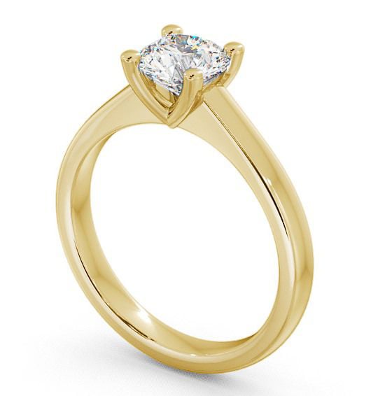 Round Diamond Engagement Ring 18K Yellow Gold Solitaire - Calgary ENRD13_YG_THUMB1