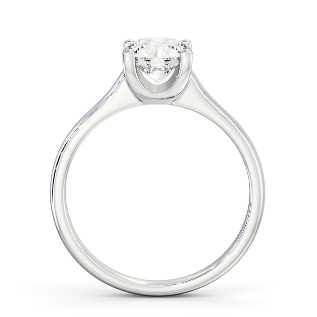 Round Diamond Engagement Ring 18K White Gold Solitaire - Ivama ENRD140_WG_UP