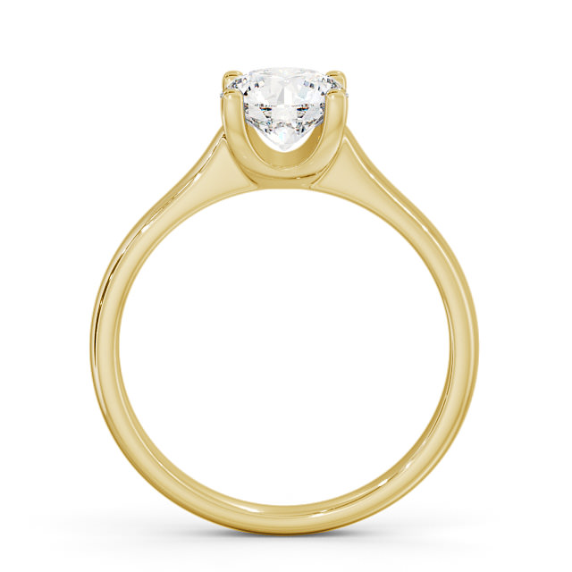 Round Diamond Engagement Ring 18K Yellow Gold Solitaire - Ivama ENRD140_YG_UP