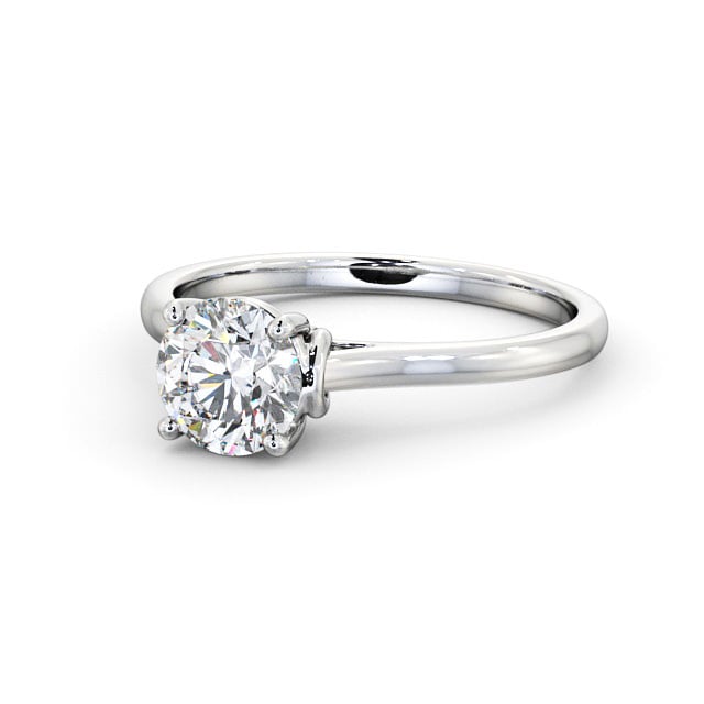 Round Diamond Engagement Ring Palladium Solitaire - Legar ENRD141_WG_FLAT