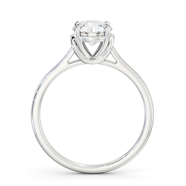 Round Diamond Engagement Ring Palladium Solitaire - Legar ENRD141_WG_UP