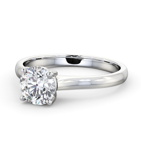  Round Diamond Engagement Ring 9K White Gold Solitaire - Mirella ENRD142_WG_THUMB2 