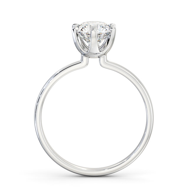 Round Diamond Engagement Ring 9K White Gold Solitaire - Selka ENRD143_WG_UP