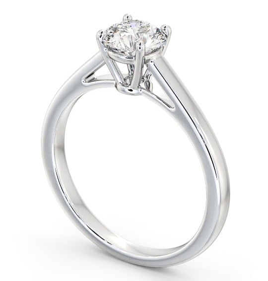 Round Diamond Engagement Ring 18K White Gold Solitaire - Kendal ENRD145_WG_THUMB1