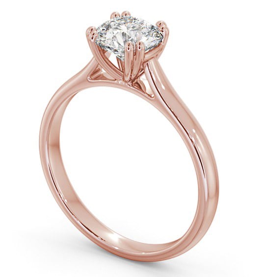 Round Diamond Engagement Ring 9K Rose Gold Solitaire - Renee ENRD148_RG_THUMB1