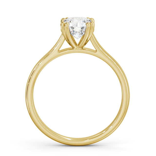 Round Diamond Engagement Ring 9K Yellow Gold Solitaire - Renee ENRD148_YG_UP
