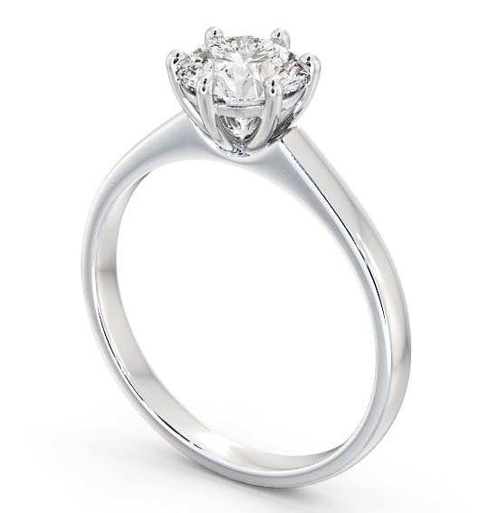 Round Diamond Engagement Ring 9K White Gold Solitaire - Venice ENRD149_WG_THUMB1