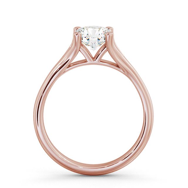 Round Diamond Engagement Ring 18K Rose Gold Solitaire - Lawley ENRD14_RG_UP