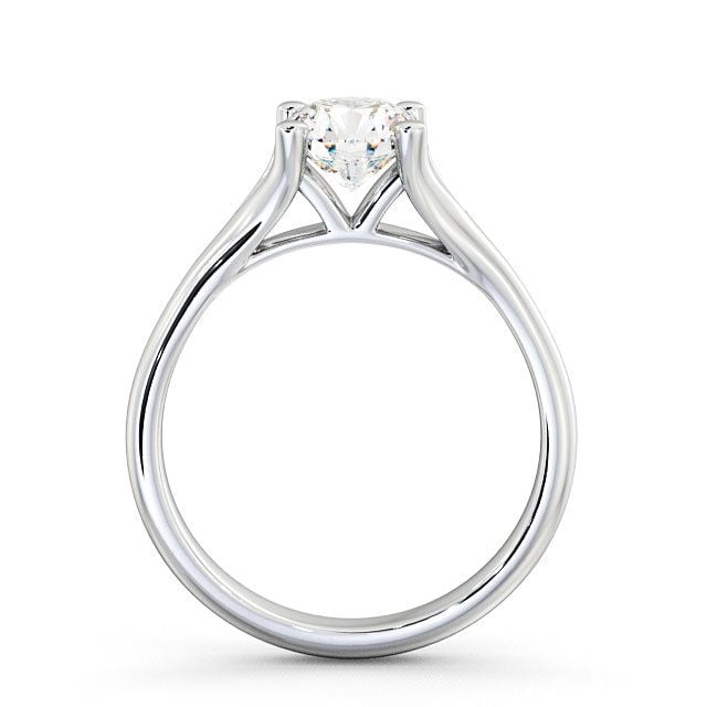 Round Diamond Engagement Ring Platinum Solitaire - Lawley ENRD14_WG_UP