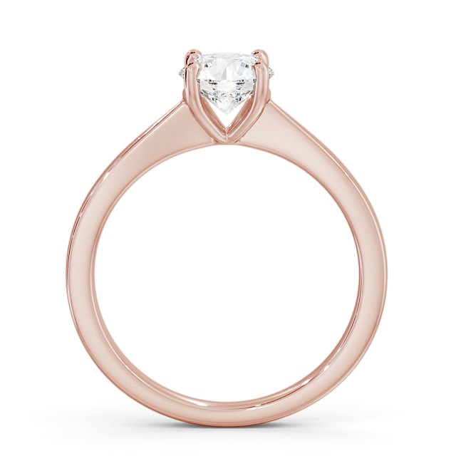 Round Diamond Engagement Ring 9K Rose Gold Solitaire - Nance ENRD150_RG_UP