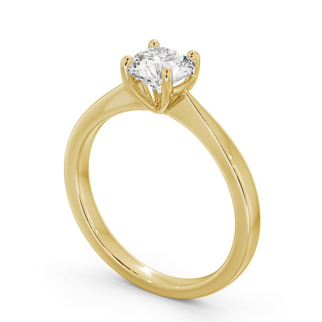 Round Diamond Engagement Ring 9K Yellow Gold Solitaire - Nance ENRD150_YG_SIDE