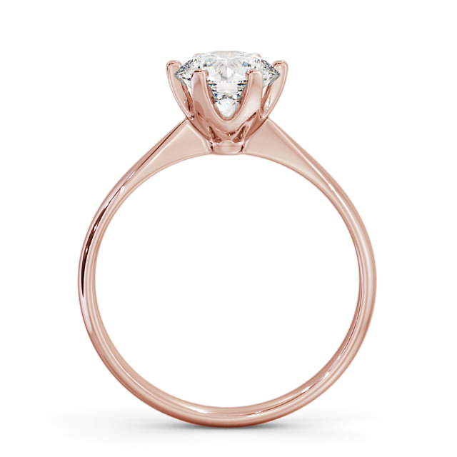 Round Diamond Engagement Ring 18K Rose Gold Solitaire - Grazia ENRD151_RG_UP