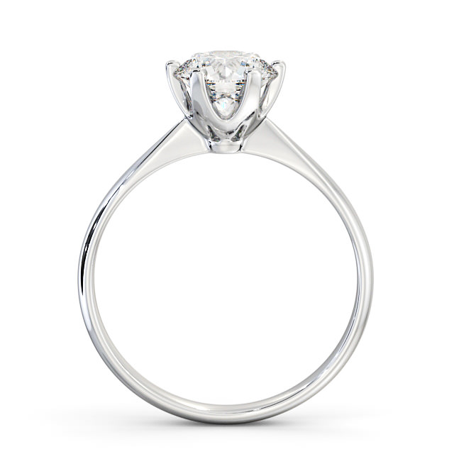 Round Diamond Engagement Ring 18K White Gold Solitaire - Grazia ENRD151_WG_UP