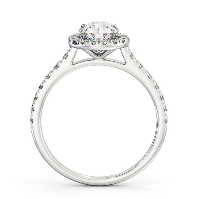 Halo Round Diamond Engagement Ring 18K White Gold - Diletta ENRD156_WG_UP