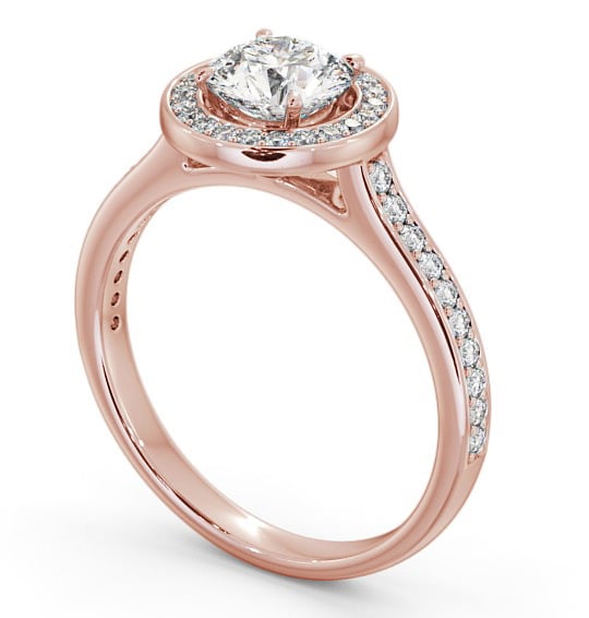 Halo Round Diamond Engagement Ring 9K Rose Gold - Bowes ENRD157_RG_THUMB1