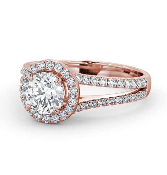  Halo Round Diamond Engagement Ring 18K Rose Gold - Gloriana ENRD158_RG_THUMB2 