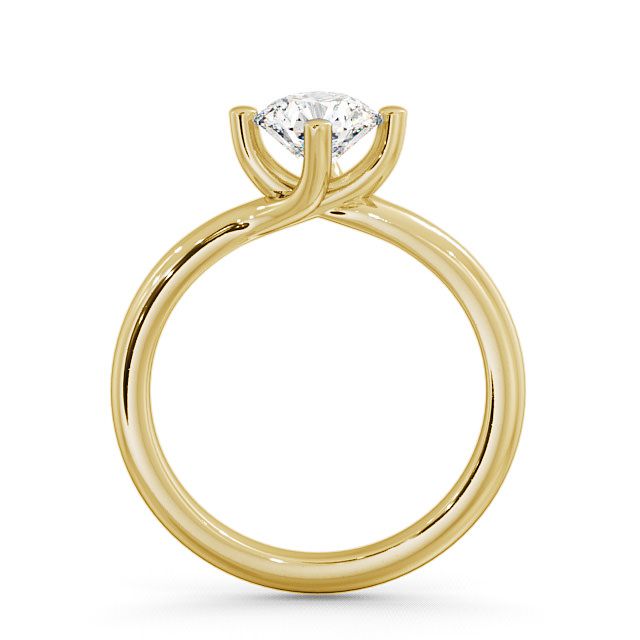 Round Diamond Engagement Ring 9K Yellow Gold Solitaire - Lilley ENRD15_YG_UP