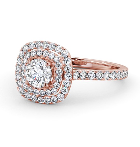  Halo Round Diamond Engagement Ring 18K Rose Gold - Provence ENRD160_RG_THUMB2 
