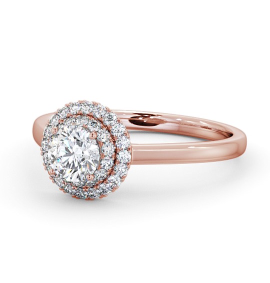  Halo Round Diamond Engagement Ring 18K Rose Gold - Florentine ENRD162_RG_THUMB2 