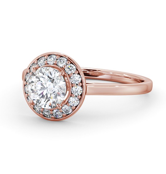  Halo Round Diamond Engagement Ring 18K Rose Gold - Marinka ENRD164_RG_THUMB2 
