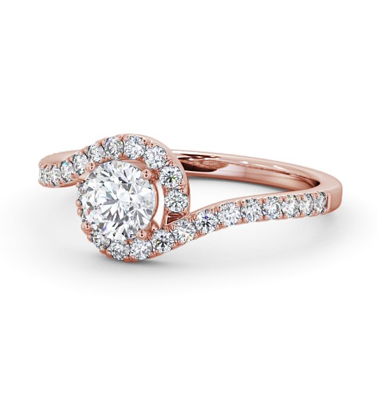  Halo Round Diamond Engagement Ring 18K Rose Gold - Samira ENRD165_RG_THUMB2 