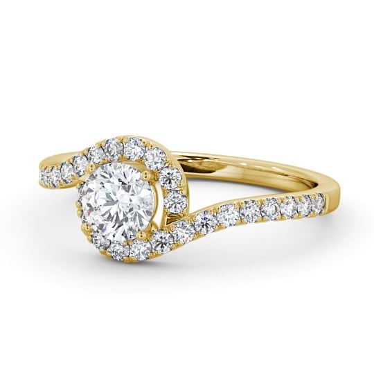  Halo Round Diamond Engagement Ring 18K Yellow Gold - Samira ENRD165_YG_THUMB2 