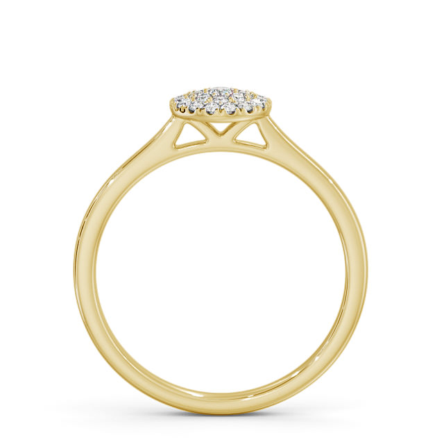 Cluster Diamond Engagement Ring 18K Yellow Gold - Carril ENRD166_YG_UP