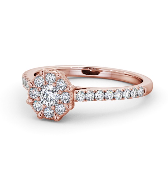  Halo Round Diamond Engagement Ring 18K Rose Gold - Hapton ENRD175_RG_THUMB2 