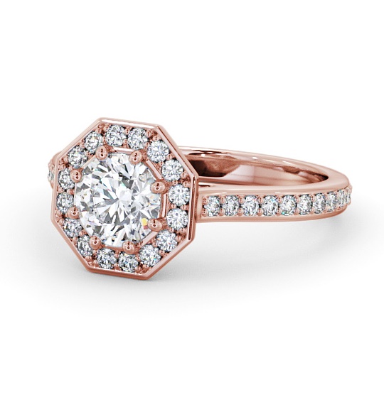  Halo Round Diamond Engagement Ring 18K Rose Gold - Mirna ENRD177_RG_THUMB2 