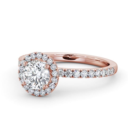  Halo Round Diamond Engagement Ring 18K Rose Gold - Lolie ENRD182_RG_THUMB2 