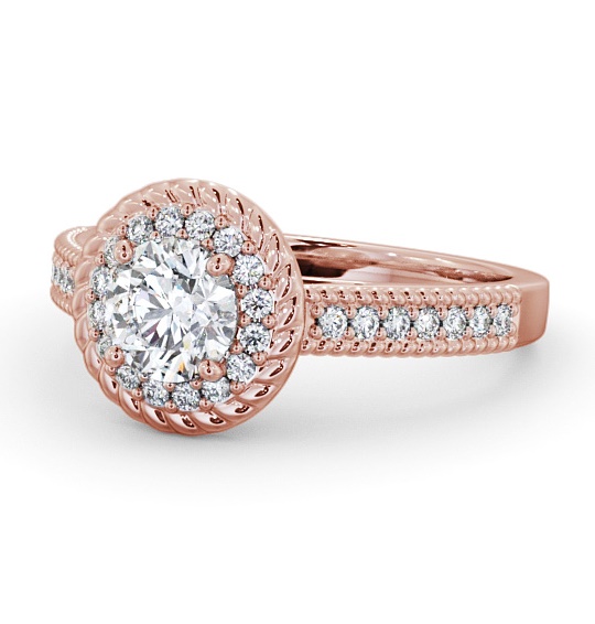  Halo Round Diamond Engagement Ring 18K Rose Gold - Lagan ENRD186_RG_THUMB2 
