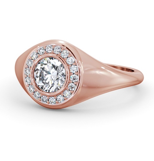  Halo Round Diamond Engagement Ring 18K Rose Gold - Tabitha ENRD190_RG_THUMB2 