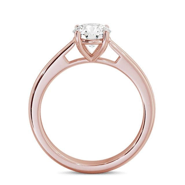 Round Diamond Engagement Ring 9K Rose Gold Solitaire - Aberaith ENRD1_RG_UP