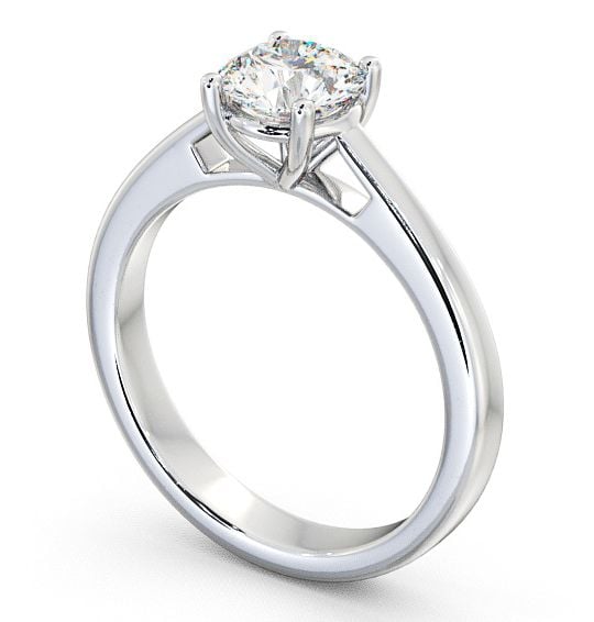 Round Diamond Engagement Ring Palladium Solitaire - Aberaith ENRD1_WG_THUMB1