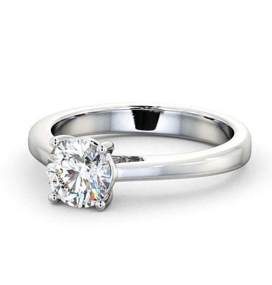  Round Diamond Engagement Ring Platinum Solitaire - Aberaith ENRD1_WG_THUMB2 