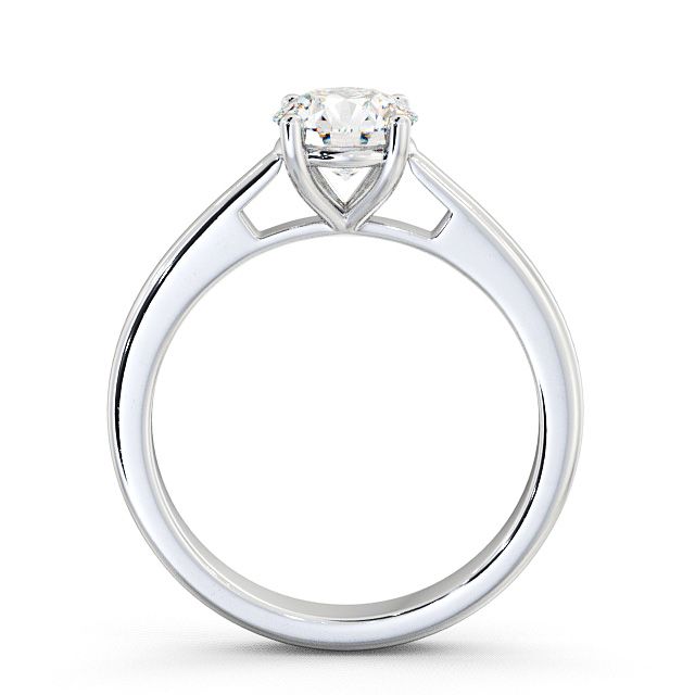 Round Diamond Engagement Ring 18K White Gold Solitaire - Aberaith ENRD1_WG_UP