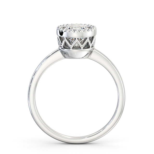 Round Diamond Engagement Ring 18K White Gold Solitaire - Radford ENRD201_WG_UP