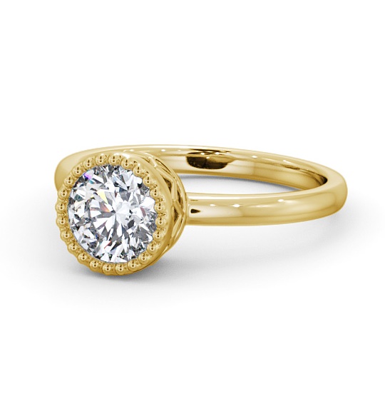  Round Diamond Engagement Ring 9K Yellow Gold Solitaire - Radford ENRD201_YG_THUMB2 