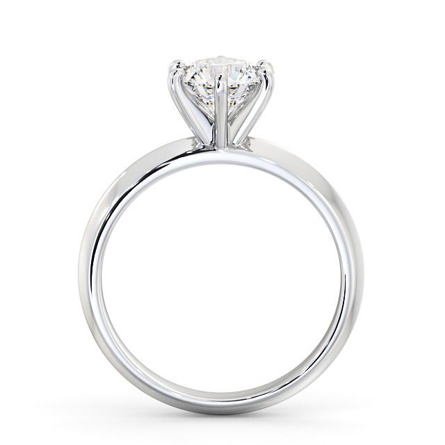 Round Diamond Engagement Ring 9K White Gold Solitaire - Rio ENRD203_WG_UP