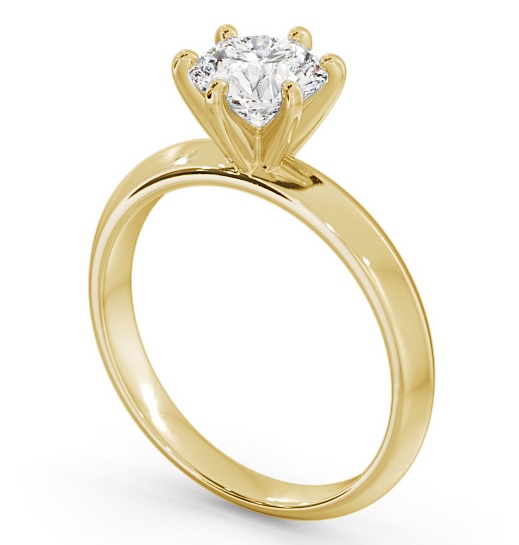 Round Diamond Engagement Ring 9K Yellow Gold Solitaire - Rio ENRD203_YG_THUMB1