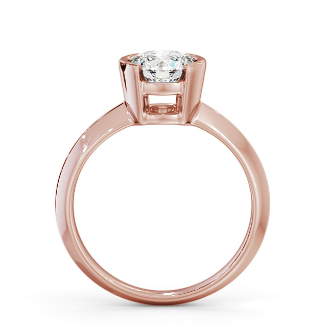 Round Diamond Engagement Ring 9K Rose Gold Solitaire - Narda ENRD204_RG_UP