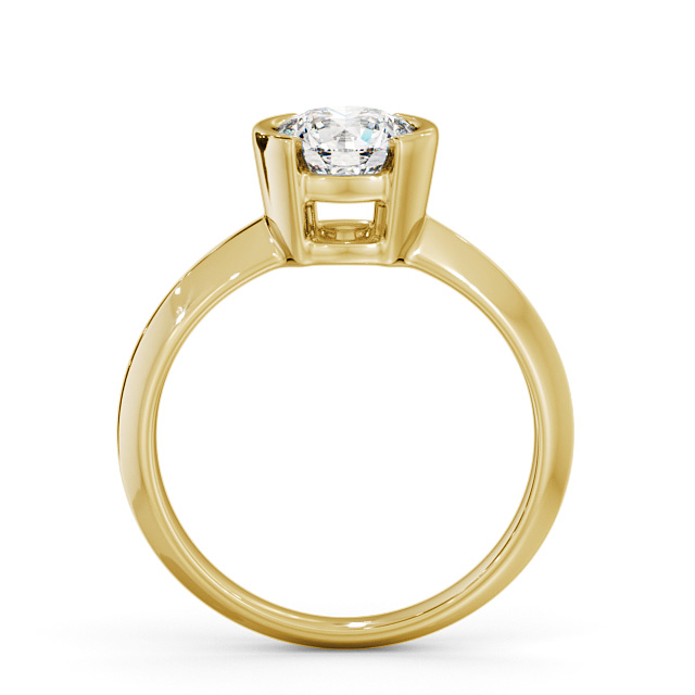 Round Diamond Engagement Ring 9K Yellow Gold Solitaire - Narda ENRD204_YG_UP