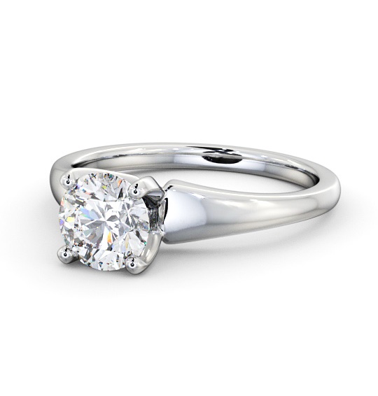  Round Diamond Engagement Ring Platinum Solitaire - Farlow ENRD206_WG_THUMB2 