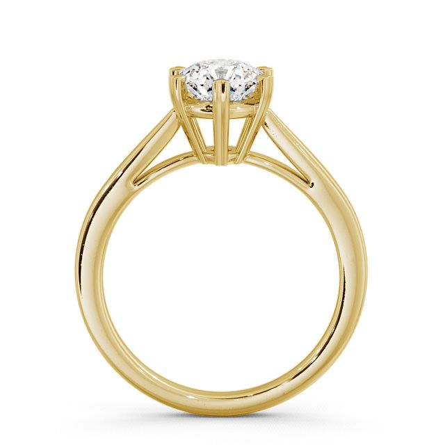 Round Diamond Engagement Ring 18K Yellow Gold Solitaire - Adderley ENRD20_YG_UP