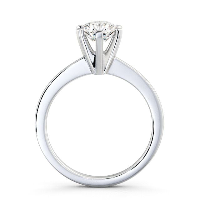 Round Diamond Engagement Ring 18K White Gold Solitaire - Carrington ENRD23_WG_UP