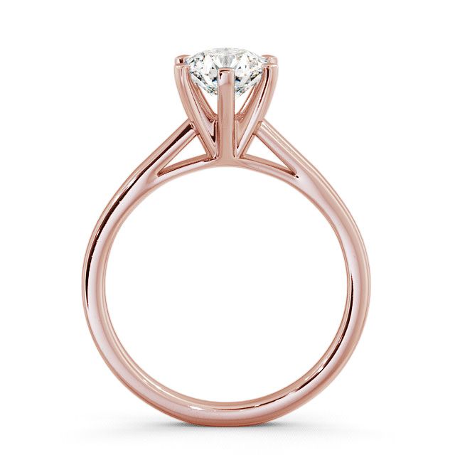 Round Diamond Engagement Ring 18K Rose Gold Solitaire - Dalmore ENRD24_RG_UP