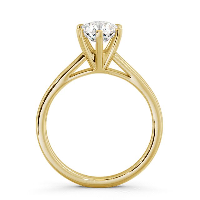 Round Diamond Engagement Ring 18K Yellow Gold Solitaire - Dalmore ENRD24_YG_UP